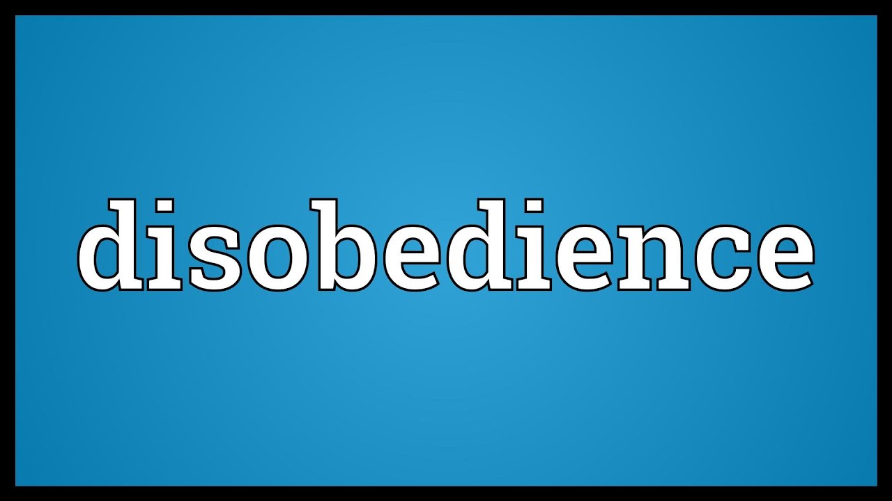 We Lose When We Disobey