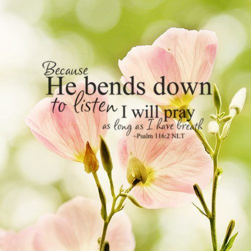 Our Lord Will “Bend Down” To Listen